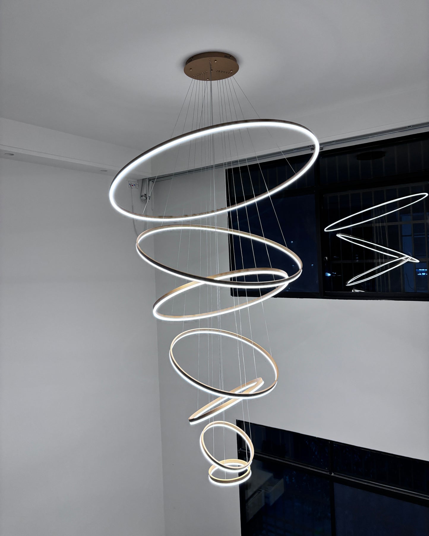 WOMO Tiered Ring LED Chandelier-WM2159