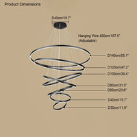 WOMO Stepped Ring LED Chandelier WM2159