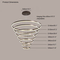 WOMO Stepped Ring LED Chandelier WM2159