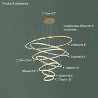 WOMO Stepped Ring LED Chandelier WM2159