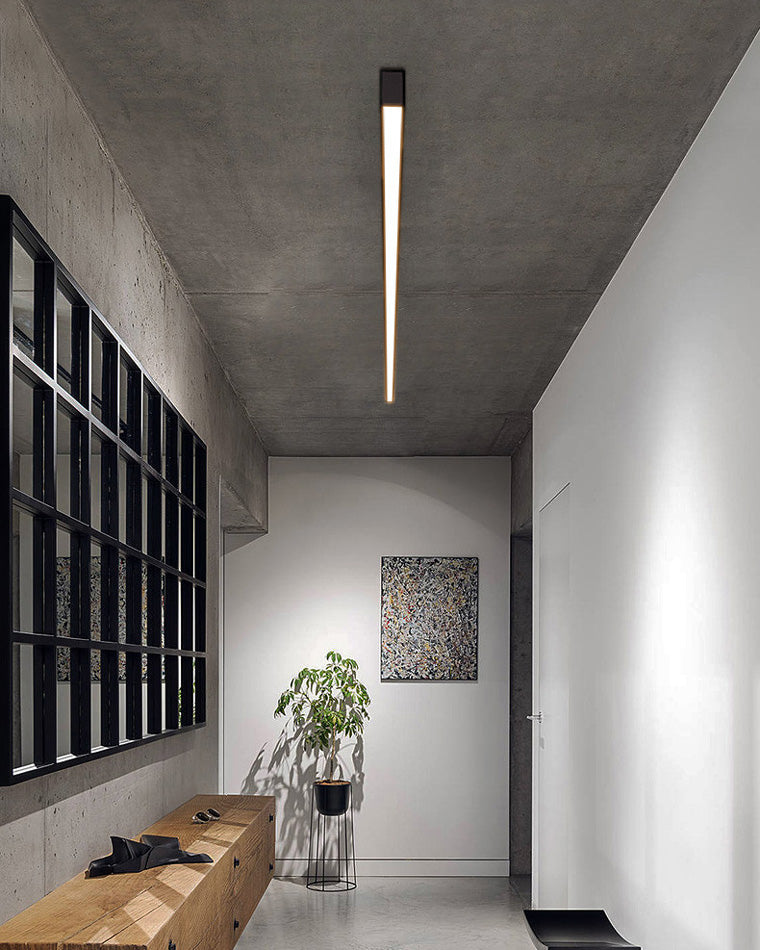 WOMO Lineare LED Deckenleuchte Flur Lang Schmal Metall-WM1003