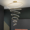 WOMO Großer, gestufter LED-Foyer-Kronleuchter mit Ring-WM2160 thumbnail