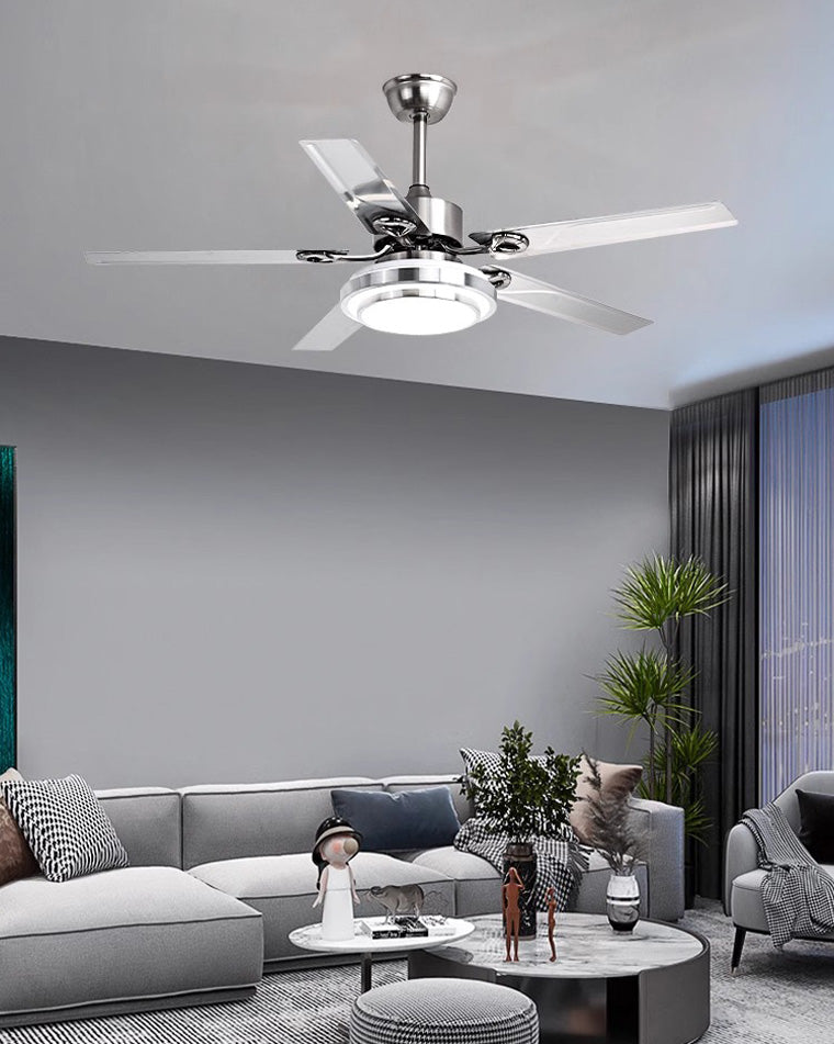 WOMO Slimline Edelstahl-Deckenventilatorlampe-WM5112