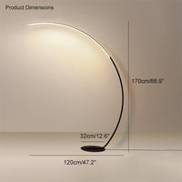 WOMO Crescent Arc LED Floor Lamp - WM7001