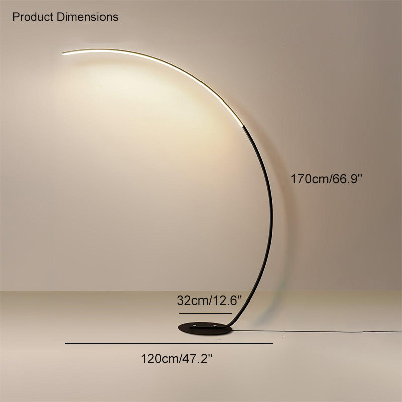 WOMO Crescent Arc LED Floor Lamp - WM7001
