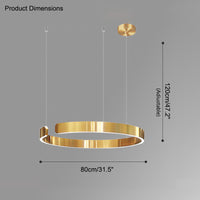 WOMO Schwarz/Gold Ring Led Kronleuchter-WM2009