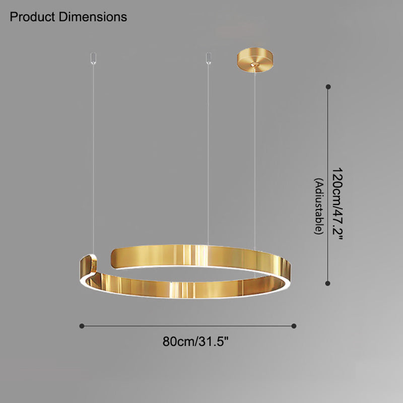 WOMO Black/Gold Ring LED Chandelier-WM2009