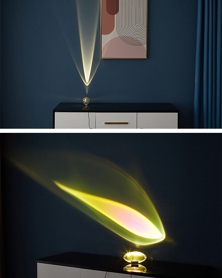 WOMO Sternenprojektor-Tischlampe aus Glas-WM8000