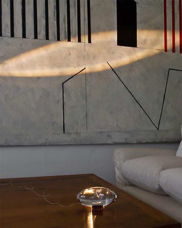 WOMO Sternenprojektor-Tischlampe aus Glas-WM8000