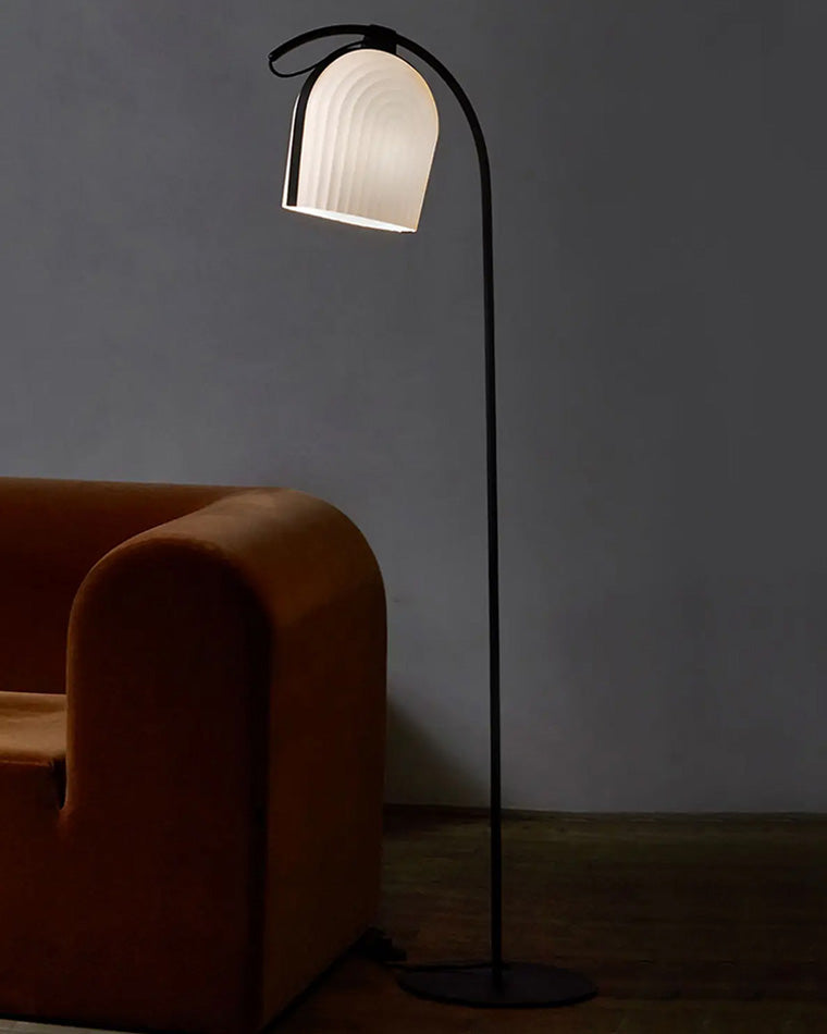 WOMO Pleated Arc Floor Lamp for Reading-WM7033