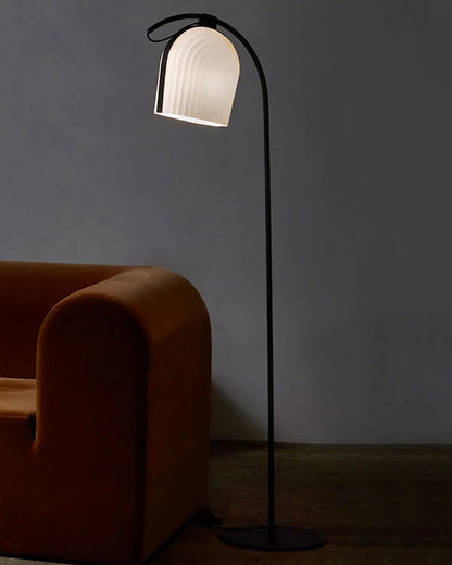 WOMO Pleated Arc Floor Lamp for Reading-WM7033