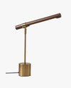 WOMO Tischleuchte in Walnussoptik mit Ausleger – WM8010 thumbnail