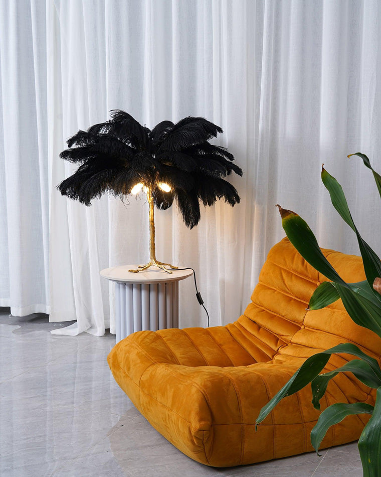 WOMO Federpalmen-Tischlampe-WM8016