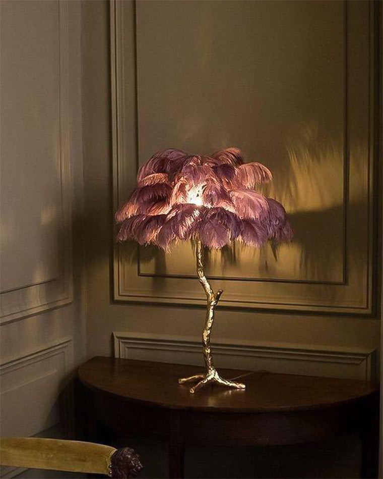 WOMO Federpalmen-Tischlampe-WM8016