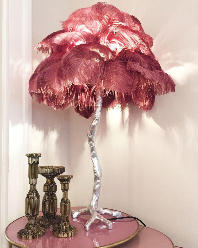 WOMO Federpalmen-Tischlampe-WM8016