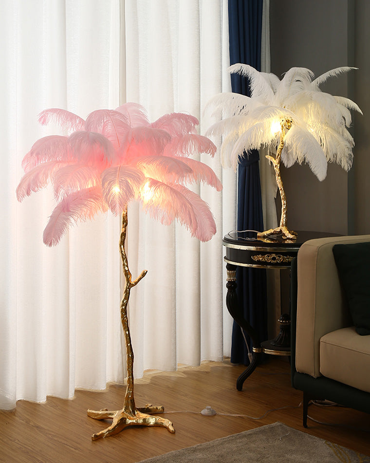 WOMO Federpalmen-Tischlampe-WM8016