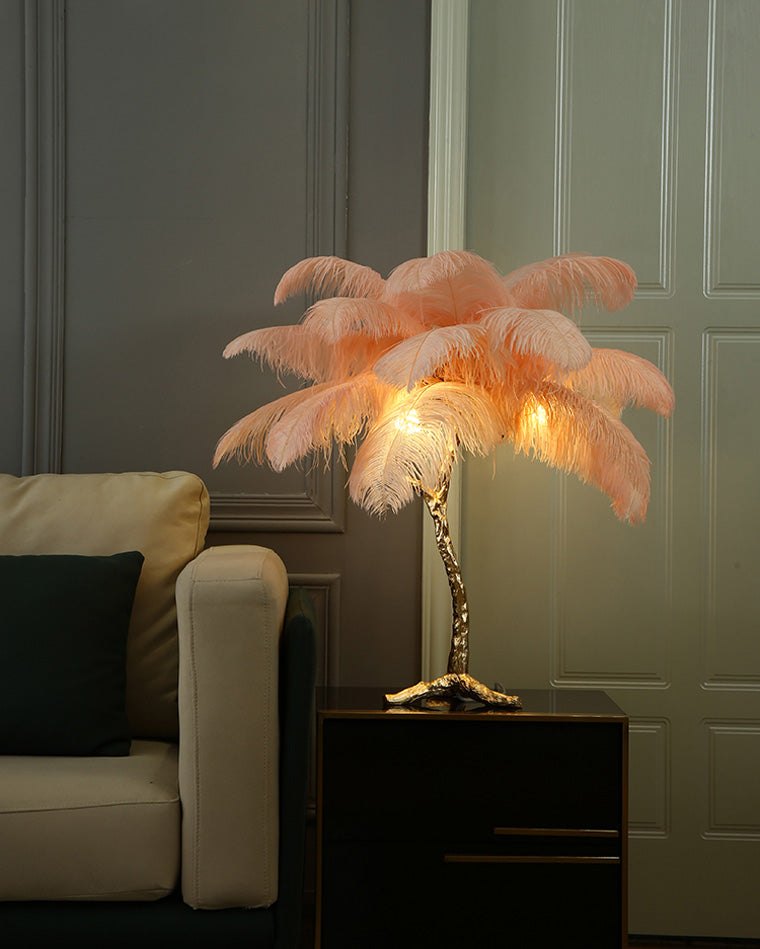 WOMO Federpalmen-Tischlampe-WM8016