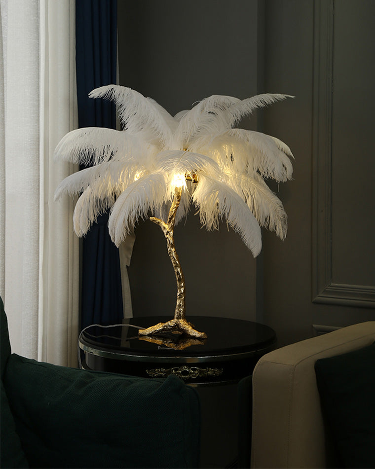 WOMO Federpalmen-Tischlampe-WM8016