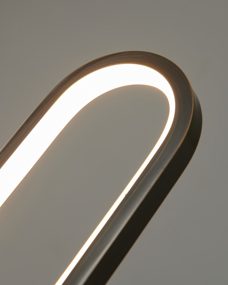 WOMO Lange ovale LED-Tischleuchte aus Messing - WM8034