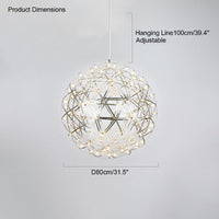 WOMO Designer LED Pendelleuchte SLV Chrom Kugel -WM2091