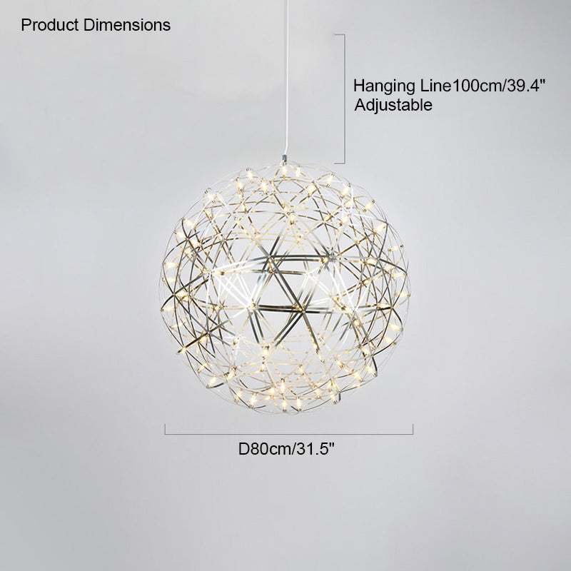 WOMO Designer LED Pendant Light SLV Chrome Sphere -WM2091
