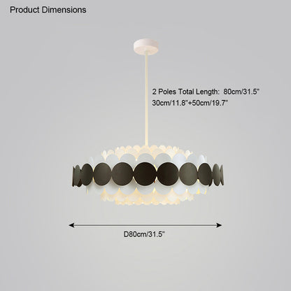 WOMO Scandi Scalloped Round Chandelier-WM2140