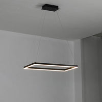 WOMO Metall Schwarzer LED Kronleuchter Rechteckig Für hohe decken-WM2120