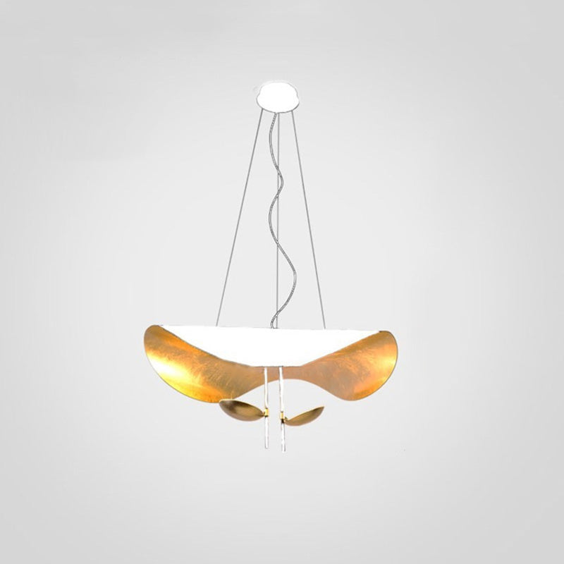 WOMO Moderne Pendelleuchte Indirekt Schwarz Gold Esstisch Metall-WM2088