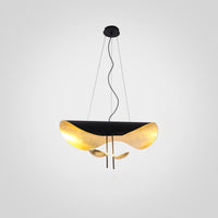 WOMO Moderne Pendelleuchte Indirekt Schwarz Gold Esstisch Metall-WM2088