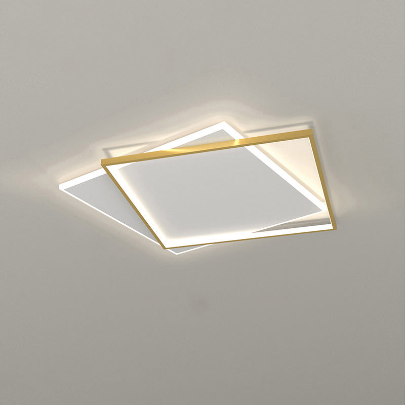 WOMO LED Ceiling Light Square Flat Black White Modern Bedroom-WM1011