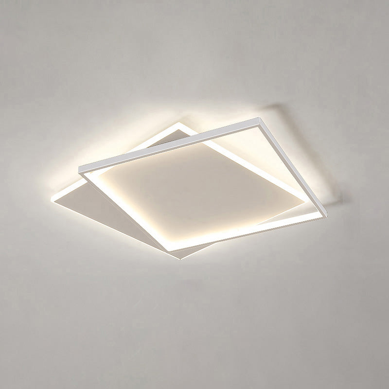 WOMO LED Ceiling Light Square Flat Black White Modern Bedroom-WM1011