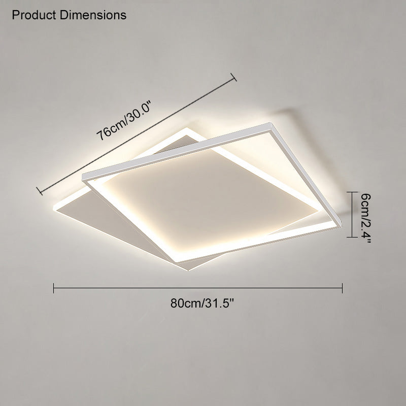 WOMO LED Ceiling Light Square Flat Black White Modern Bedroom-WM1011