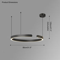 WOMO Schwarz/Gold Ring Led Kronleuchter-WM2009