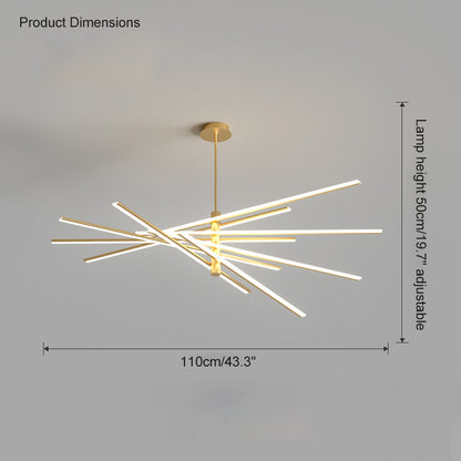 WOMO Adjustable Linear Led Chandelier-WM2026