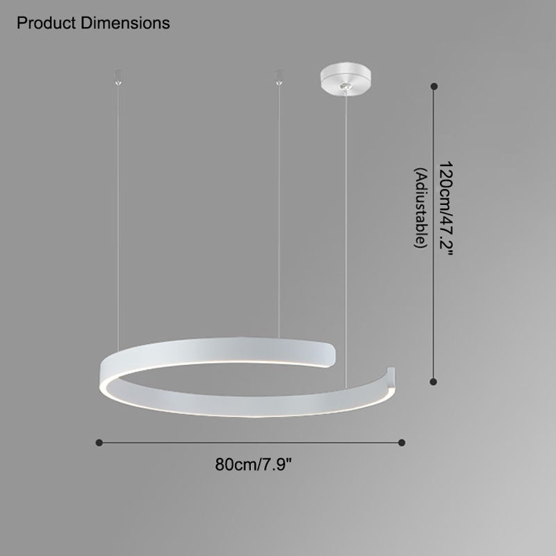 WOMO Black/Gold Ring LED Chandelier-WM2009