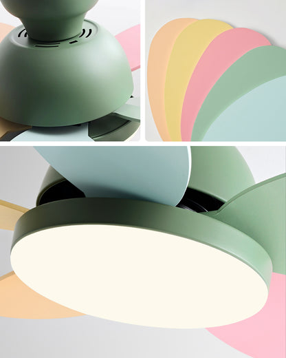 WOMO 36 Inch Children Low Profile Ceiling Fan Lamp-WM5225