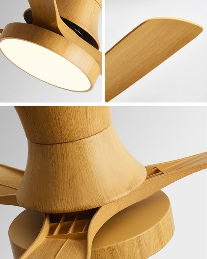 WOMO Modern Low Profile Ceiling Fan Lamp-WM5214