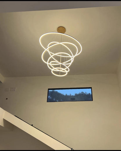 WOMO Tiered Ring LED Chandelier-WM2159