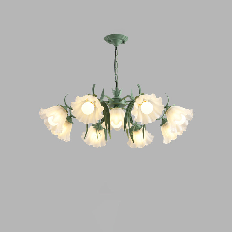 WOMO Tole Flower Glas-Kronleuchter-WM2307