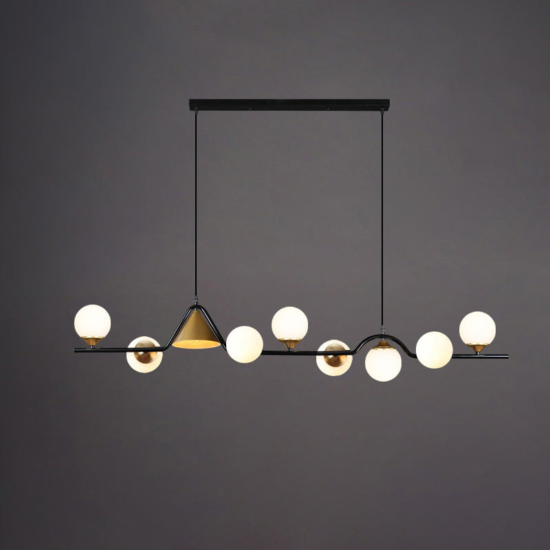 WOMO Lineare Glaskugel-Pendelleuchte-WM2257