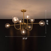 WOMO Lustre Mid Century à Boule de Verre Chambre-WM2255