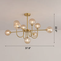 WOMO Lustre Mid Century à Boule de Verre Chambre-WM2255