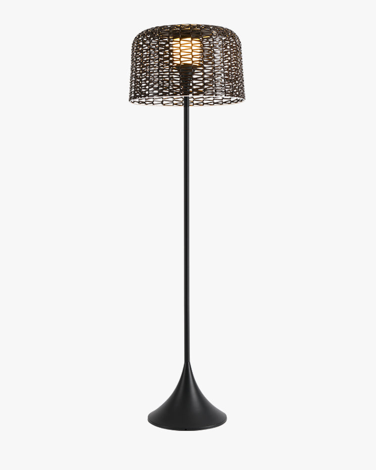 WOMO Solar Rattan Floor Lamp-WM9011