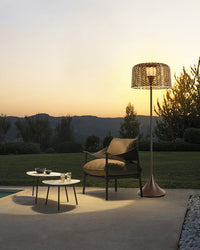 WOMO Solar Rattan Floor Lamp-WM9011