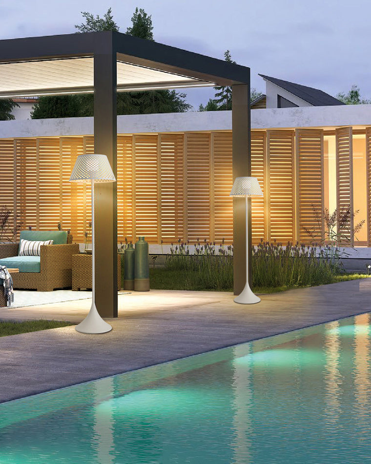 WOMO Solar Rattan Bodenleuchte-WM9011