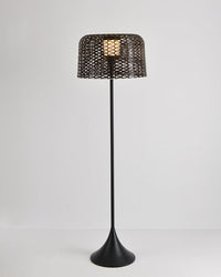WOMO Solar Rattan Floor Lamp-WM9011
