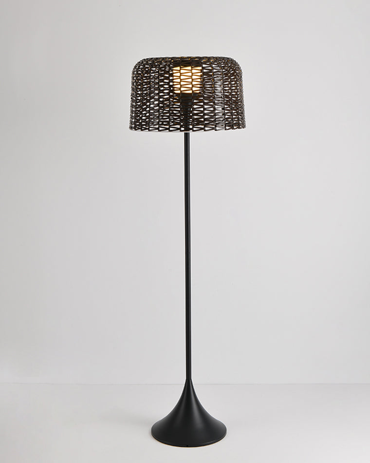 WOMO Solar Rattan Bodenleuchte-WM9011