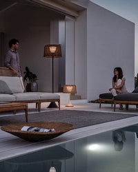 WOMO Solar Rattan Floor Lamp-WM9011