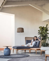 WOMO Solar Rattan Floor Lamp-WM9011
