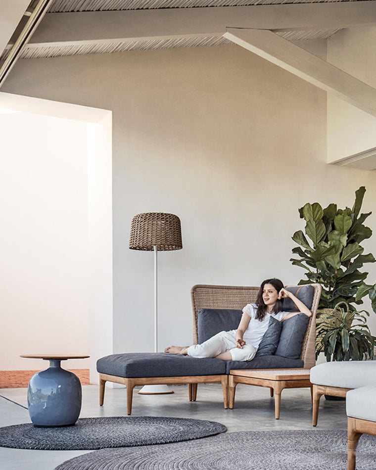 WOMO Solar Rattan Bodenleuchte-WM9011